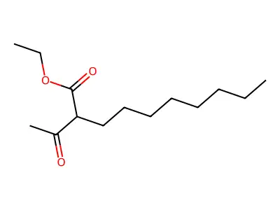 Ethyl 2-acetyldecanoate structure