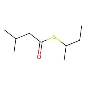 Butanethioic acid, 3-methyl-, S-(1-methylpropyl) ester structure