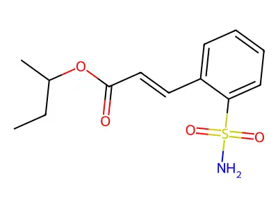Butan-2-yl 3-(2-sulfamoylphenyl)prop-2-enoate structure