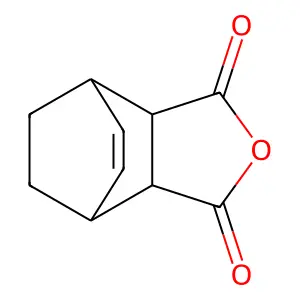 Endo-bicyclo(2.2.2)oct-5-ene-2,3-dicarboxylic anhydride structure