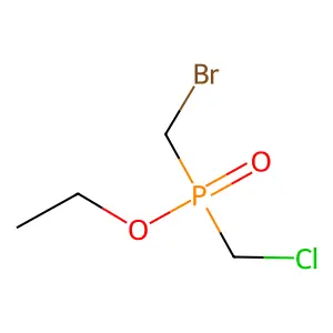 Ethyl (bromomethyl)(chloromethyl) phosphinate structure