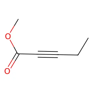 2-Pentynoic acid, methyl ester structure