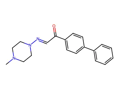 2-(4-Methylpiperazin-1-yl)imino-1-(4-phenylphenyl)ethanone structure