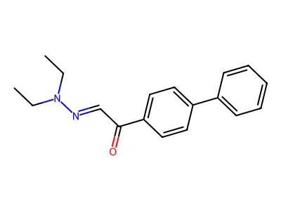 2-(Diethylhydrazinylidene)-1-(4-phenylphenyl)ethanone structure