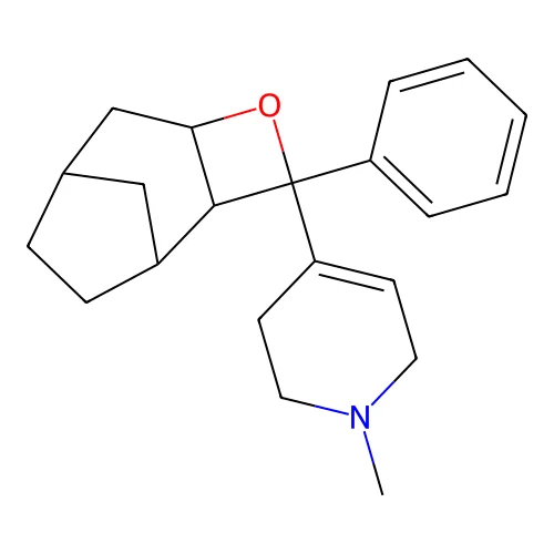 1-Methyl-4-(3-phenyl-4-oxatricyclo[5.2.1.0~2,5~]decan-3-yl)-1,2,3,6-tetrahydropyridine structure