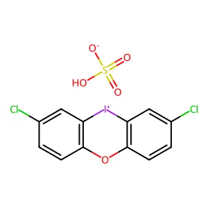 3,7-Dichloropheniodoxin-5-ium bisulfate structure