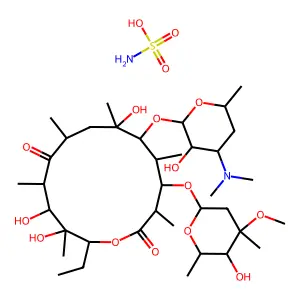 Erythromycin, sulfamate (salt) structure