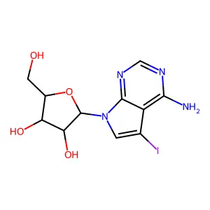 7-Iodo-7-deaza-D-guanosine structure