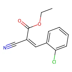 Acrylic acid, 3-(o-chlorophenyl)-2-cyano-, ethyl ester structure