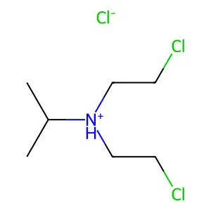Isopropylamine, N,N-bis(2-chloroethyl)-, hydrochloride structure
