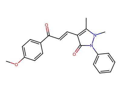 4-[3-(4-Methoxyphenyl)-3-oxoprop-1-enyl]-1,5-dimethyl-2-phenylpyrazol-3-one structure