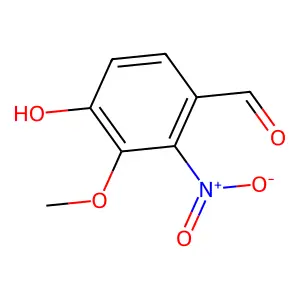 Benzaldehyde, 4-hydroxy-3-methoxy-2-nitro- structure