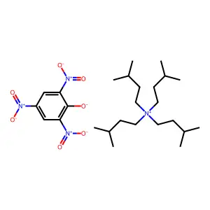 3-Methyl-n,n,n-tris(3-methylbutyl)butan-1-aminium 2,4,6-trinitrophenolate structure