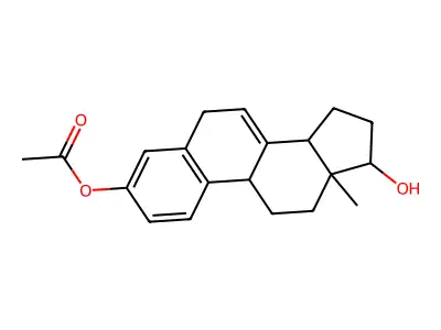 Estra-1,3,5(10),7-tetraene-3,17beta-diol 3-acetate structure