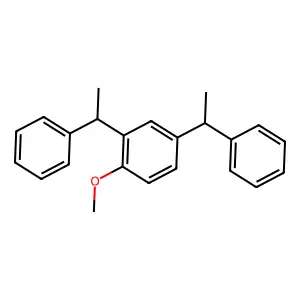Benzene, 1-methoxy-2,4-bis(1-phenylethyl)- structure