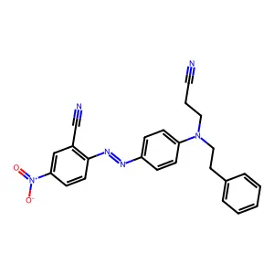 2-((4-((2-Cyanoethyl)(2-phenylethyl)amino)phenyl)azo)-5-nitrobenzonitrile structure