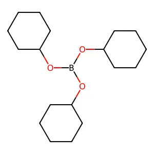 Boric acid (H3BO3), tricyclohexyl ester structure