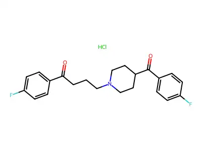 4-(4-(p-Fluorobenzoyl)piperidino)-4'-fluorobutyrophenone hydrochloride structure