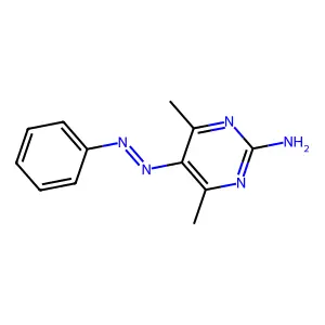 2-Amino-4,6-dimethyl-5-(phenylazo)pyrimidine structure