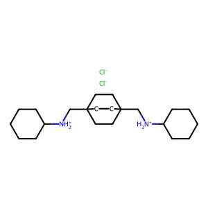 1,4-Bicyclo(2.2.2)octanebis(methylamine) N,N'-dicyclohexyl-, dihydrochloride structure