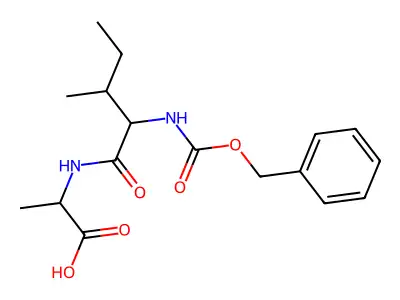 N-(N-((Phenylmethoxy)carbonyl)-L-isoleucyl)-L-alanine structure