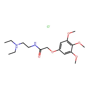 3,4,5-Trimethoxyphenoxyacetic acid diethylaminoethylamide structure