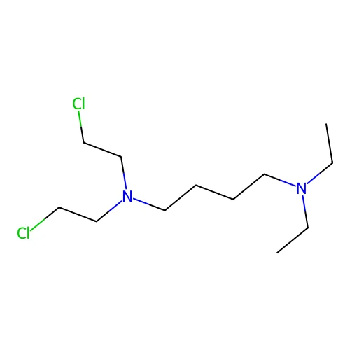 N',N'-bis(2-chloroethyl)-N,N-diethylbutane-1,4-diamine structure
