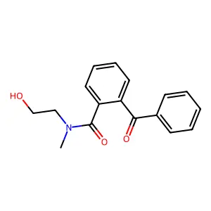 2-benzoyl-N-(2-hydroxyethyl)-N-methylbenzamide structure