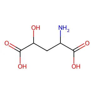 Beta-hydroxy-DL-glutamic acid structure