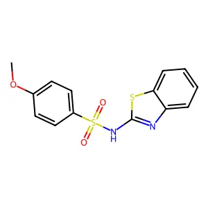 N-(1,3-benzothiazol-2-yl)-4-methoxybenzenesulfonamide structure