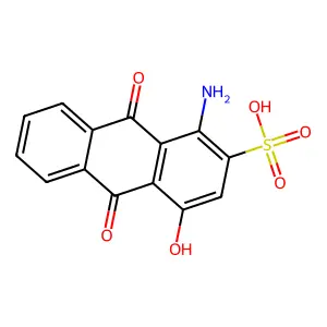 1-Amino-9,10-dihydro-4-hydroxy-9,10-dioxoanthracene-2-sulphonic acid structure