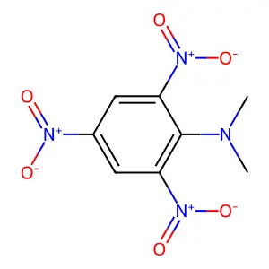 N,N-dimethyl-2,4,6-trinitroaniline structure
