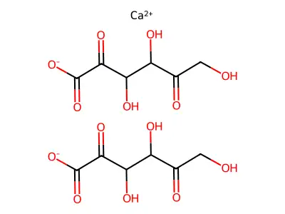 D-threo-2,5-Hexodiulosonic acid, calcium salt (2:1) structure