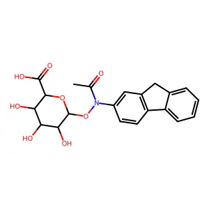Acetohydroxamic acid fluoren-2-YL-O-glucuronide structure