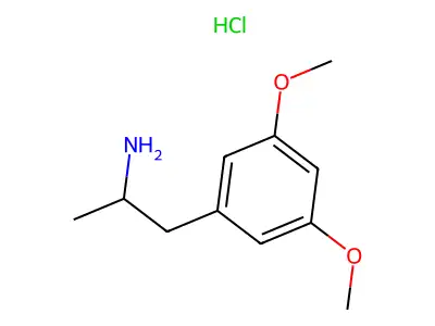 3,5-Dimethoxyamphetamine hydrochloride structure