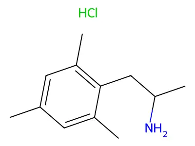 alpha,2,4,6-Tetramethyl phenethylamine, hydrochloride structure