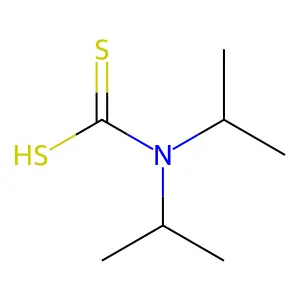 Diisopropyldithiocarbamate structure