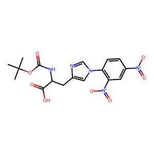 L-Histidine, N-[(1,1-dimethylethoxy)carbonyl]-1-(2,4-dinitrophenyl)- structure