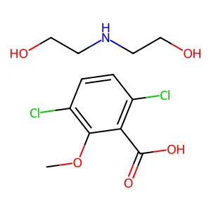 Dicamba-diolamine structure