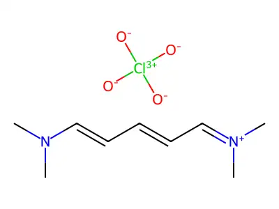 (5-Dimethylamino-2,4-pentadi-enylidene)dimethylammonium perchlorate structure