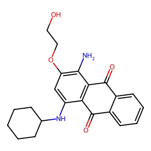 9,10-Anthracenedione, 1-amino-4-(cyclohexylamino)-2-(2-hydroxyethoxy)- structure