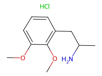 2,3-Dimethoxyamphetamine hydrochloride structure