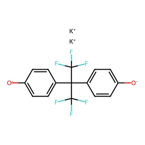 Dipotassium 4,4'-(hexafluoroisopropylidene)bisphenoxide structure