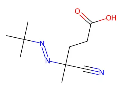 Pentanoic acid, 4-cyano-4-(2-(1,1-dimethylethyl)diazenyl)- structure