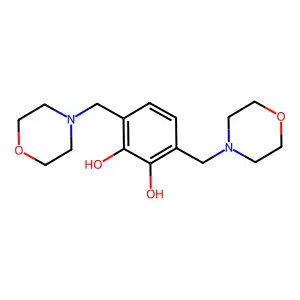 3,6-Bis(4-morpholinylmethyl)-1,2-benzenediol structure