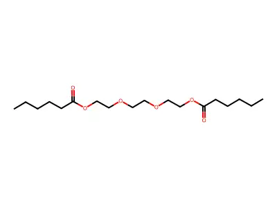 Ethylenebis(oxyethylene) dihexanoate structure
