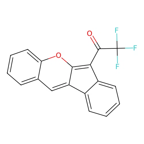 2,2,2-Trifluoro-1-indeno[2,1-b]chromen-6-ylethanone structure