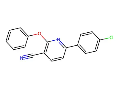 6-(4-Chlorophenyl)-2-phenoxypyridine-3-carbonitrile structure