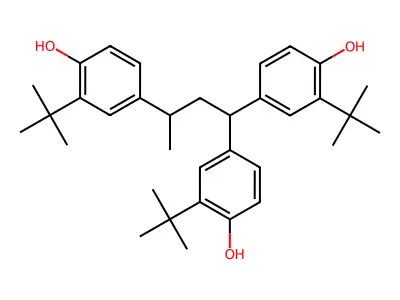 Phenol, 4,4',4''-(1-methyl-1-propanyl-3-ylidene)tris[2-(1,1-dimethylethyl)- structure