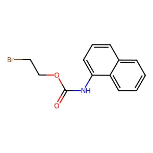 Carbamic acid, (1-naphthyl)-, 2-(bromoethyl) ester structure